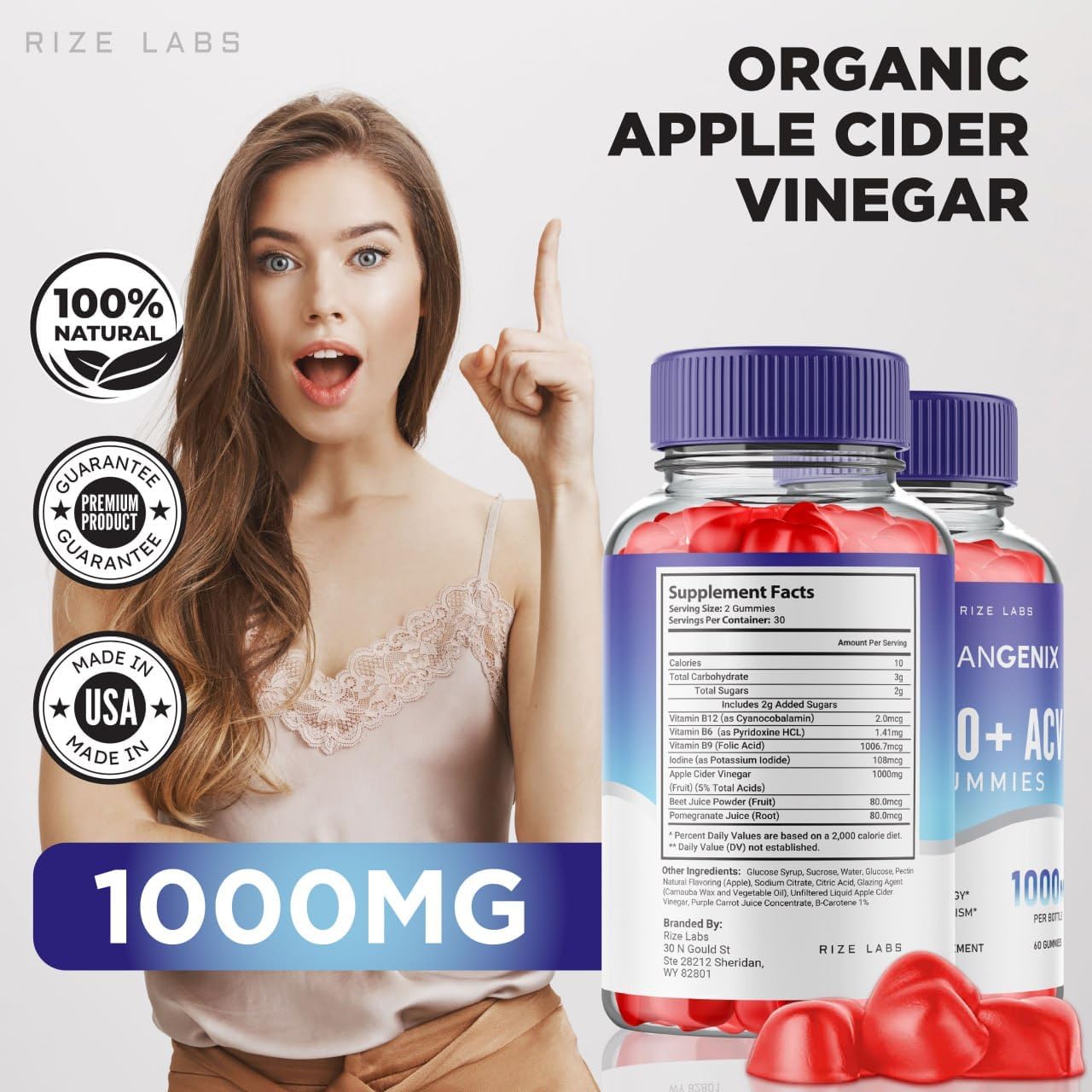Pack of 3 Leangenix Keto + ACV Gummies for Advanced  Slimming Formula  - Burn Fat & Boost Energy - 180 Gummies