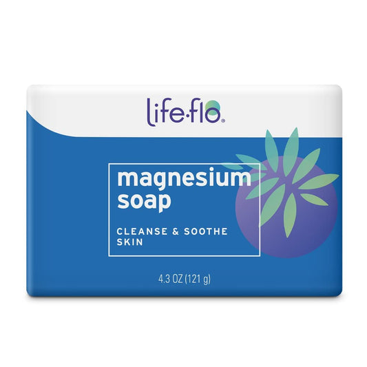 Pack of 3 LIFE-FLO Magnesium Bar Soap with Calming Magnesium Chloride, Coconut and Avocado Oils