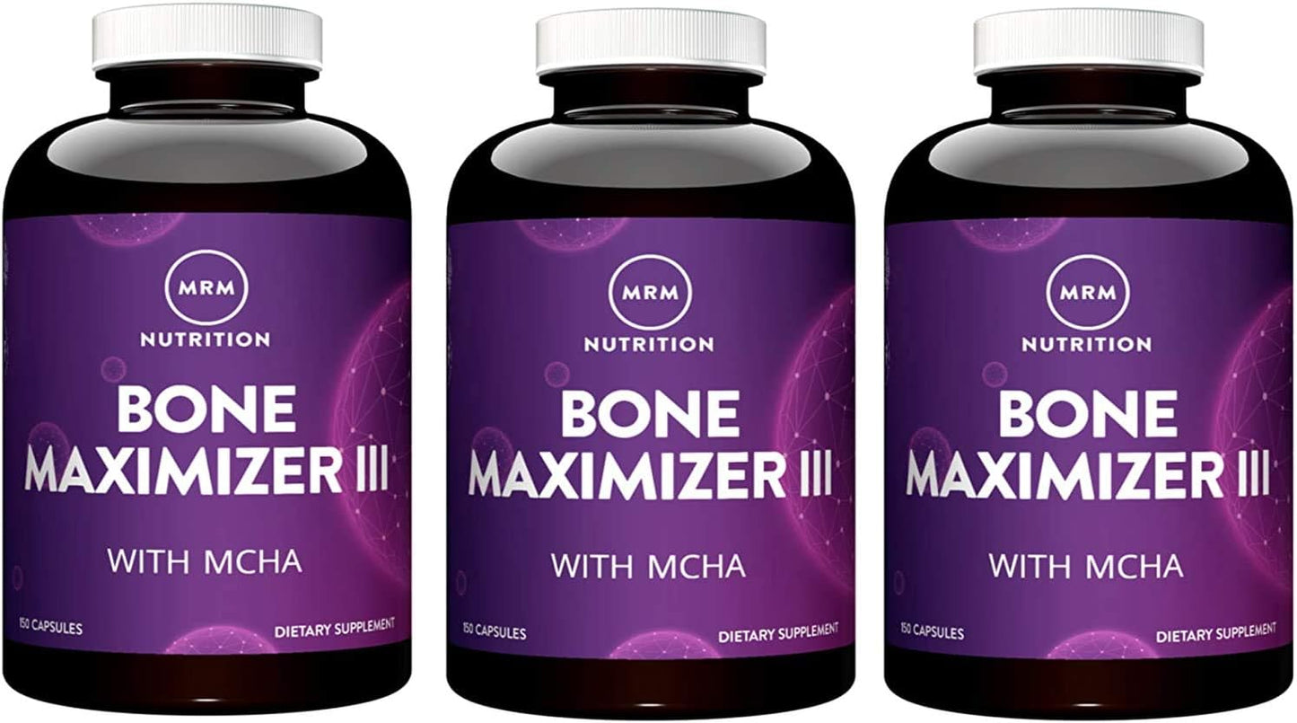 Pack of 3 MRM Bone Maximizer III Capsules - 150 Count, Bone Health Supplement