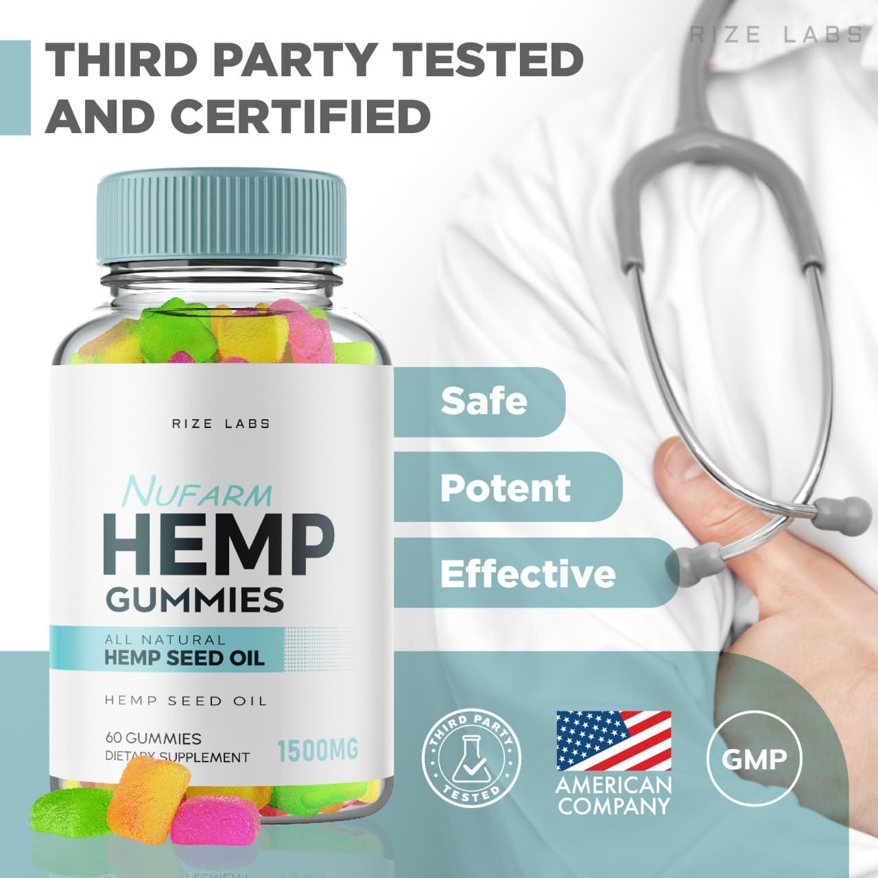 Pack of 3 Nufarm Gummies for Better Sleep and Total Body Balance - 180 Gummies for Mind and Body Health