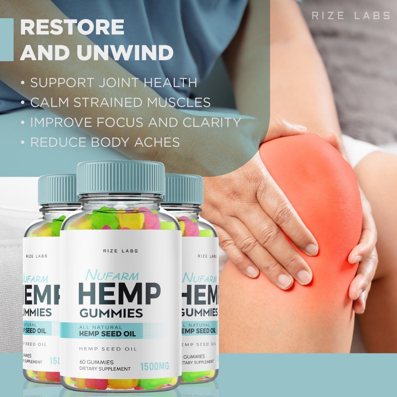 Pack of 3 Nufarm Gummies for Better Sleep and Total Body Balance - 180 Gummies for Mind and Body Health