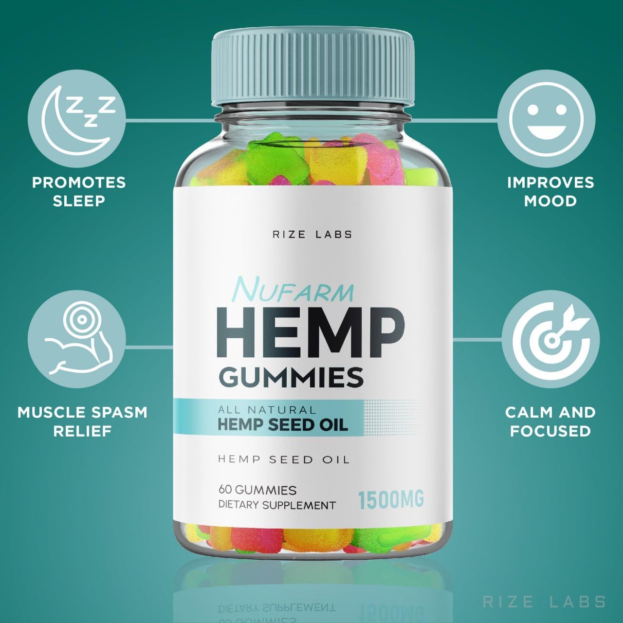 Pack of 3 Nufarm Gummies for Better Sleep and Total Body Balance - 180 Gummies for Mind and Body Health