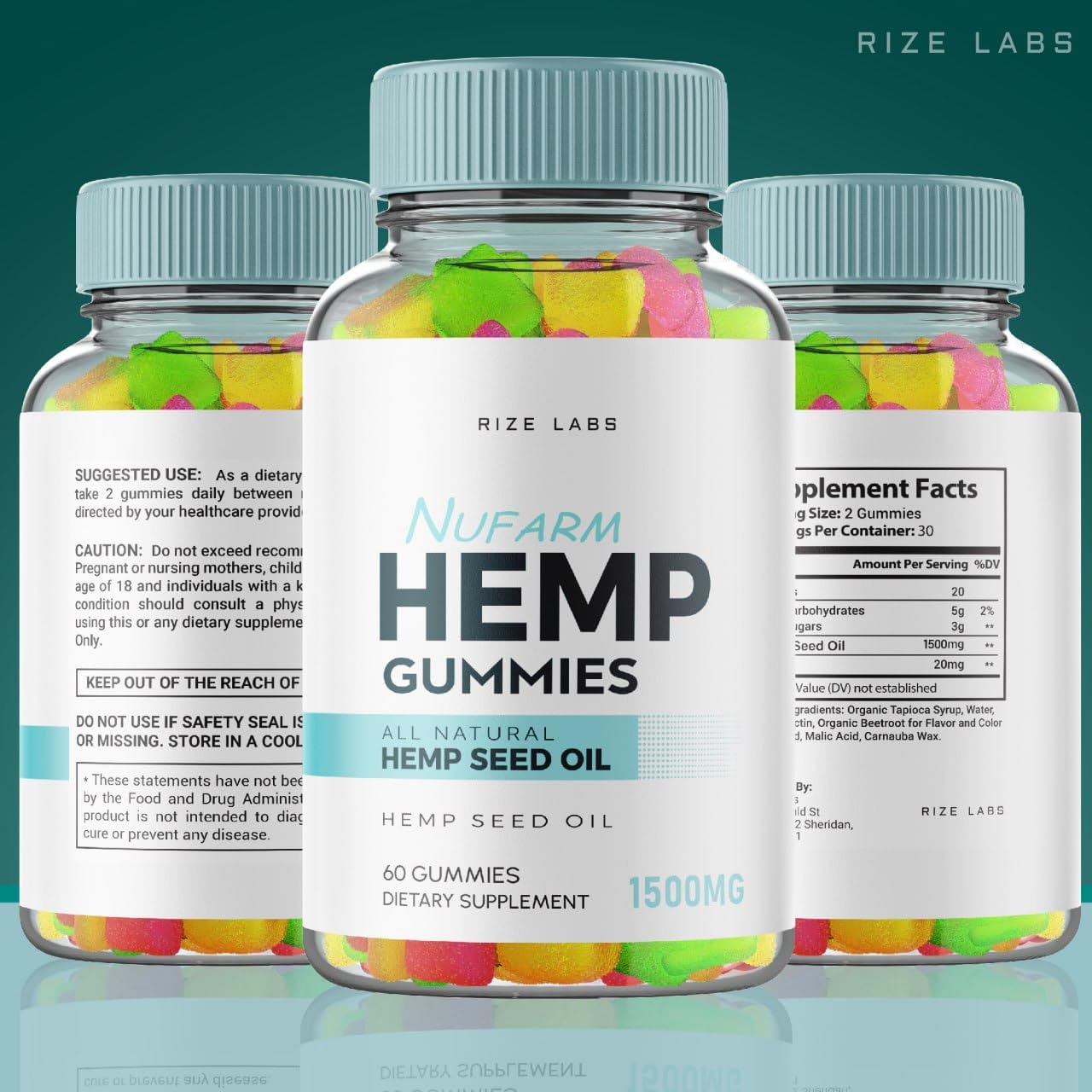 Pack of 3 Nufarm Gummies for Better Sleep and Total Body Balance - 180 Gummies for Mind and Body Health