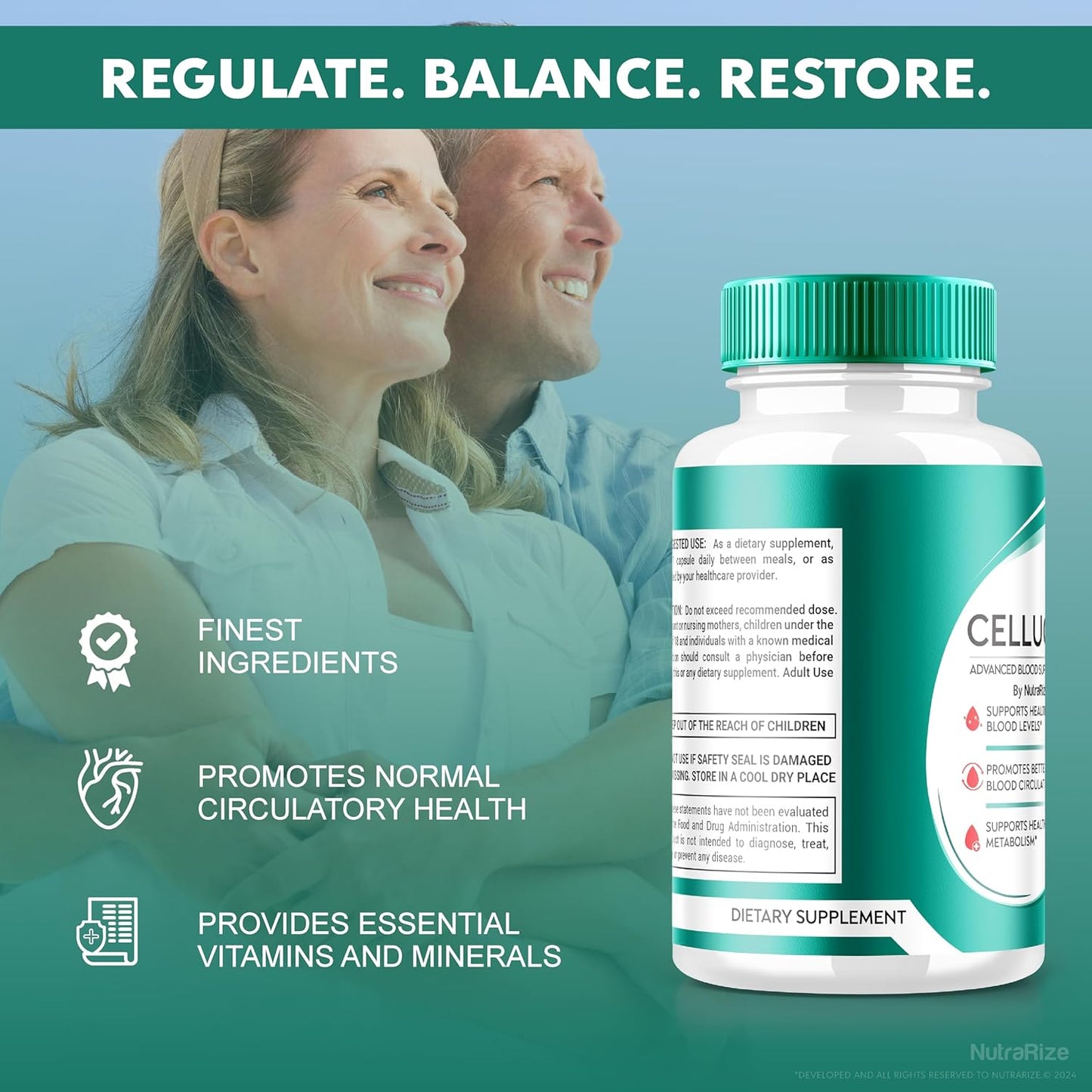 Pack of 3 NutraRize Cellucare Capsules for Blood Health Support - Maximum Strength Formula for Healthy Levels - All Natural Pills to Improve Health - 180 Tablets Reviews