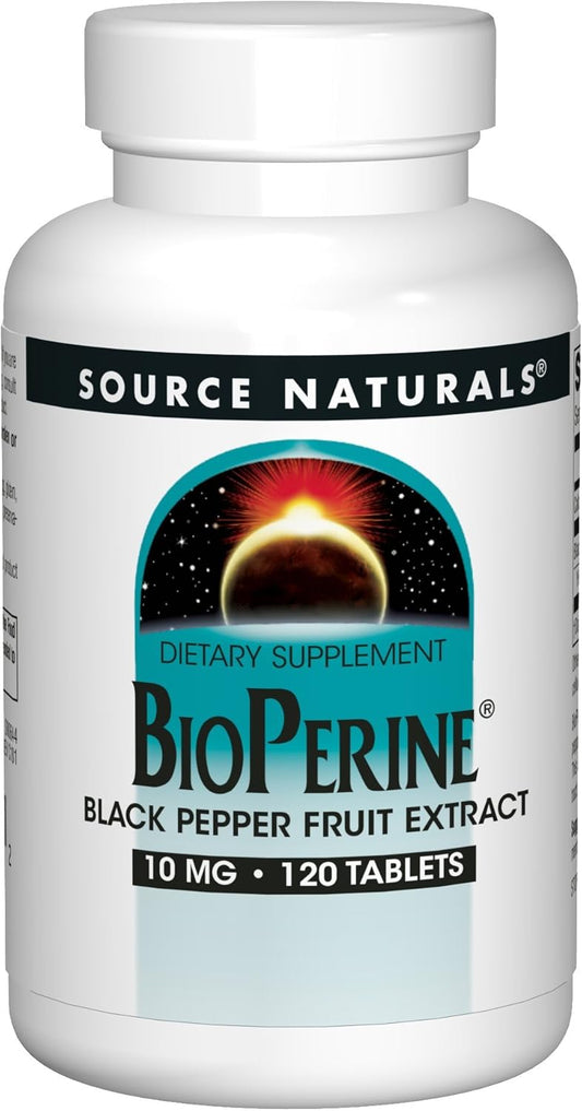 Pack of 360 Source Naturals BioPerine® 10 mg Tablets for Enhanced Nutrient Absorption