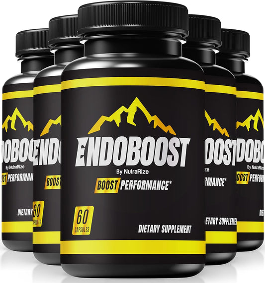 Pack of 5 NutraRize Endoboost for Men - Official Endoboost Performance Supplements Capsules Reviews Mens Health Pills Pro Advanced Formula 300 Capsules