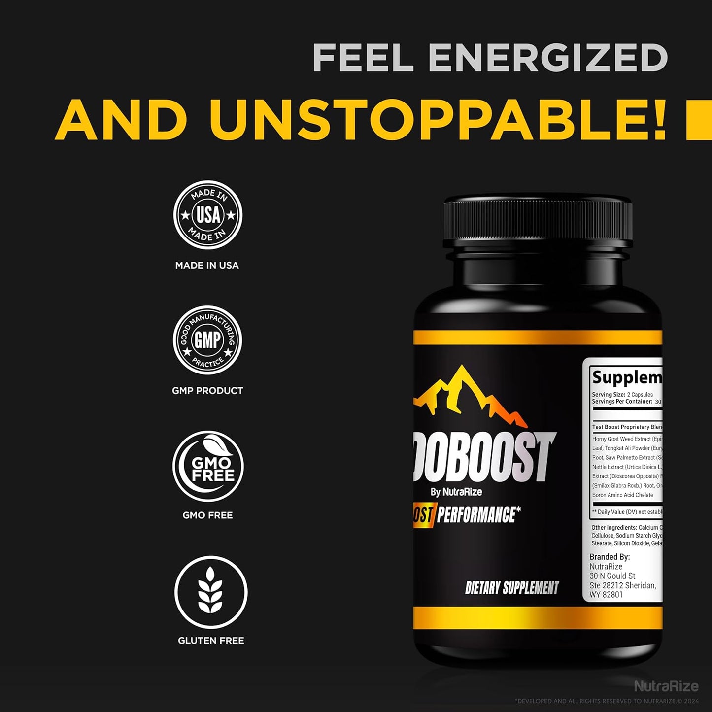 Pack of 5 NutraRize Endoboost for Men - Official Endoboost Performance Supplements Capsules Reviews Mens Health Pills Pro Advanced Formula 300 Capsules