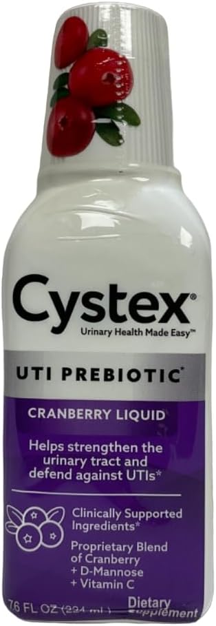 Pack of 6 Cystex Urinary Health Maintenance Cranberry 7.6 oz - Supports Urinary Health with Cranberry Extract