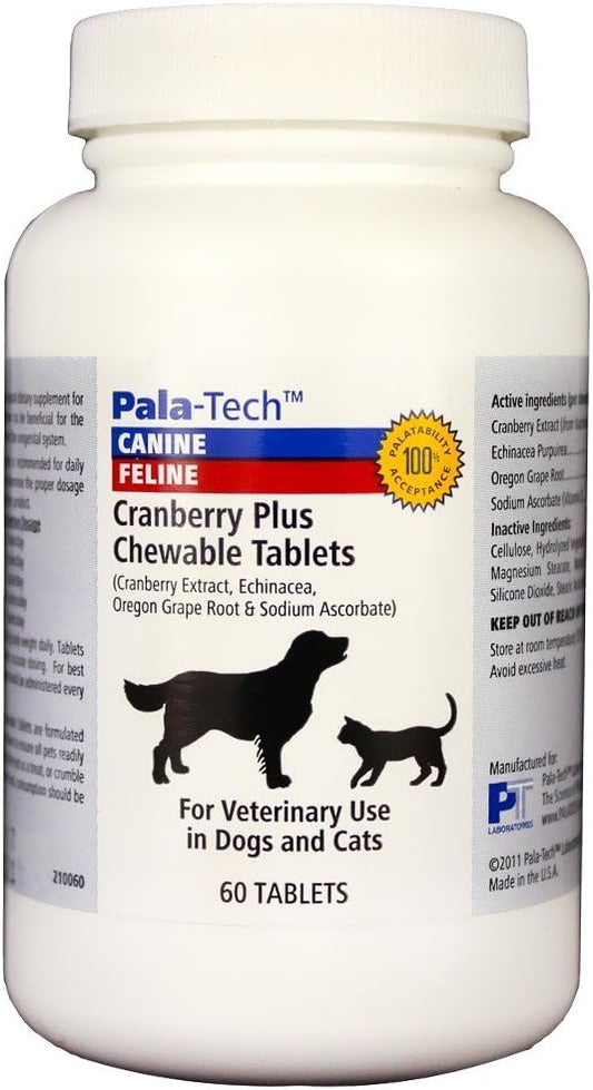 Pala-Tech Cranberry Plus Chewable Tablets (60 Count) - Support for Urinary Health
