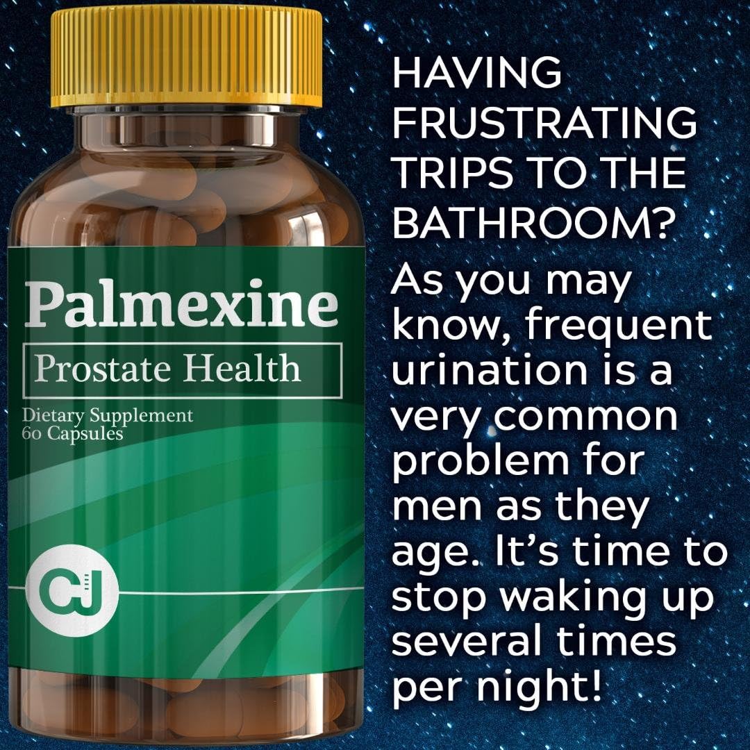 Palmexine Prostate Health Complex with Saw Palmetto, Zinc, and Pygeum Africanum - Reduce Frequent Urination Support