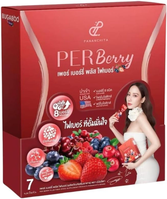 Pananchita PER Berry Plus Fiber Supplement - 7 Sachets Box, 50mg Each Sachet