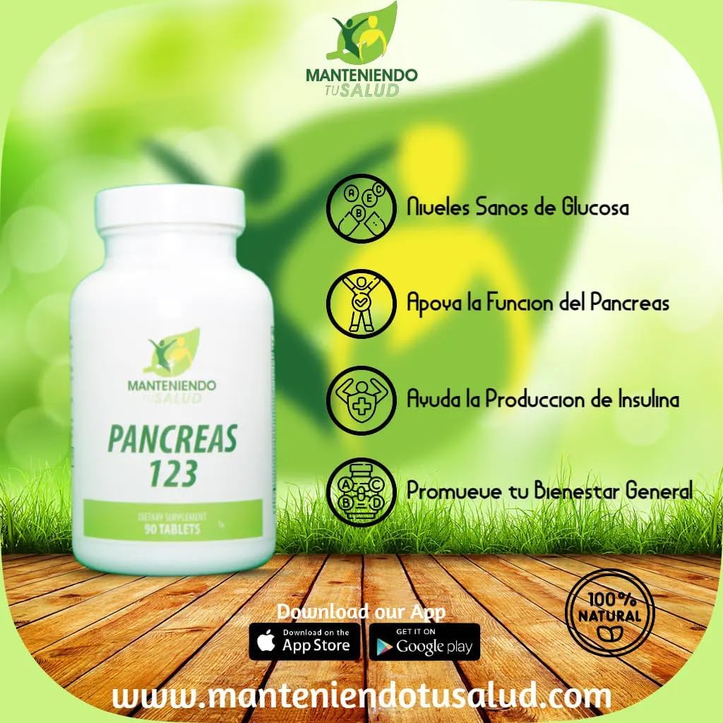 Pancreas 123 Glandular Support Tablets - Maintain Your Pancreatic Health with 90 Tablets