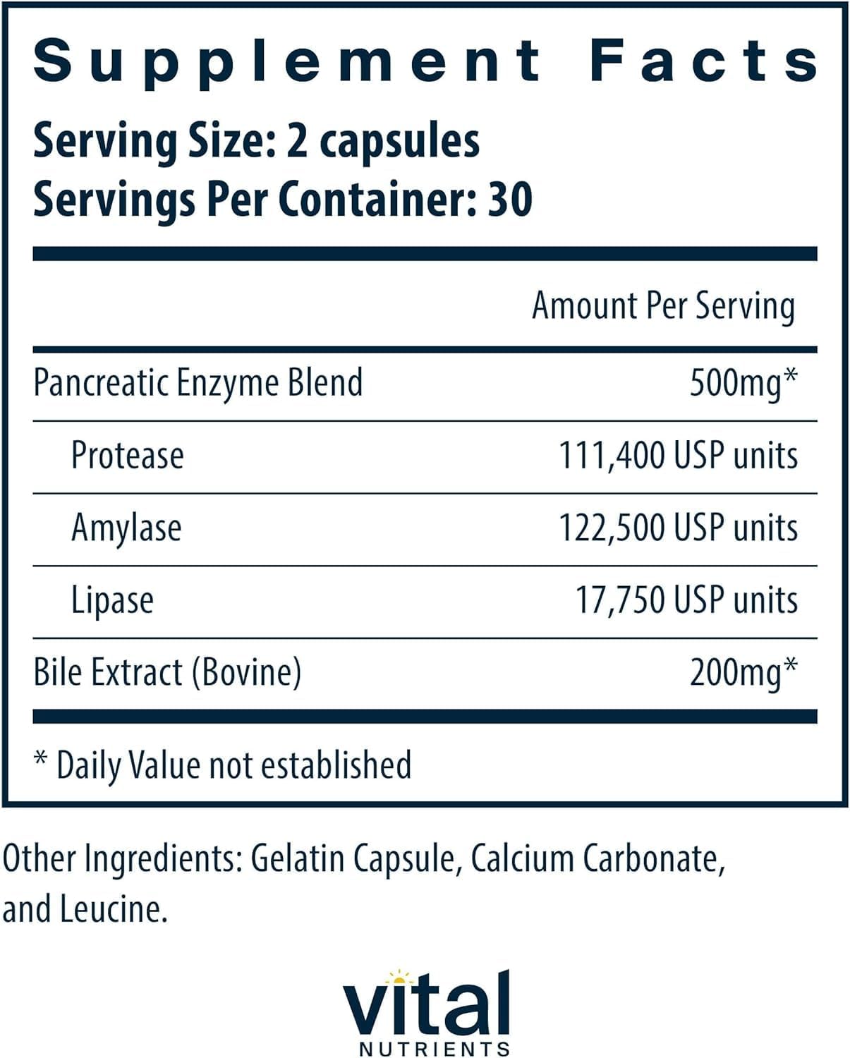 Pancreatic Enzymes Bundle - Pancreatin & Ox Bile Extract (160 caps) for Digestive Health