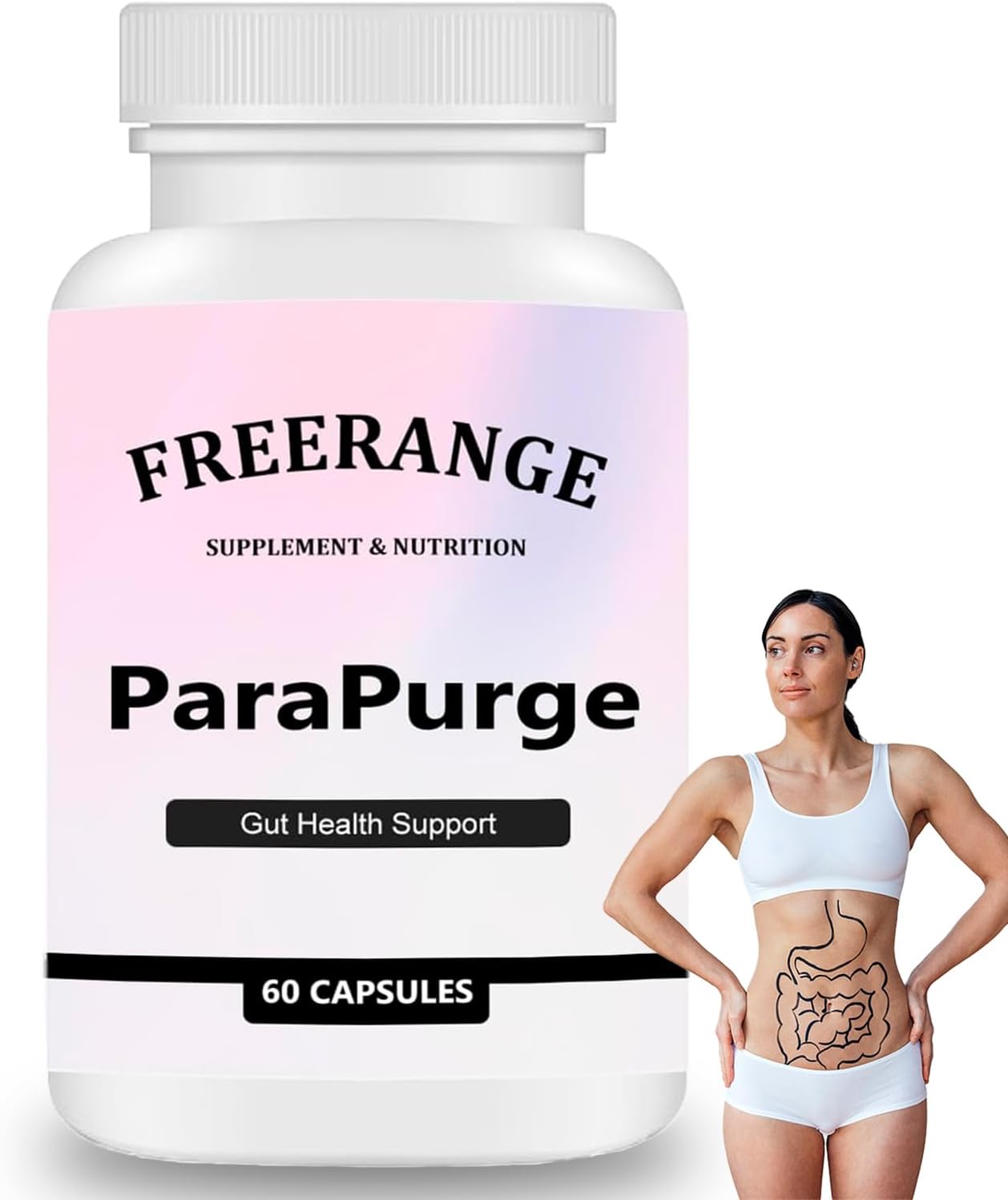 ParaPurge Gut Cleanse - Advanced Gut & Colon Support for Women & Men - Non-GMO - 60 Capsules