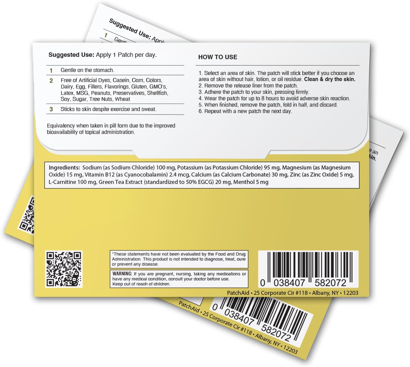 PatchAid Fasting Aid Topical Patch for 30 Days