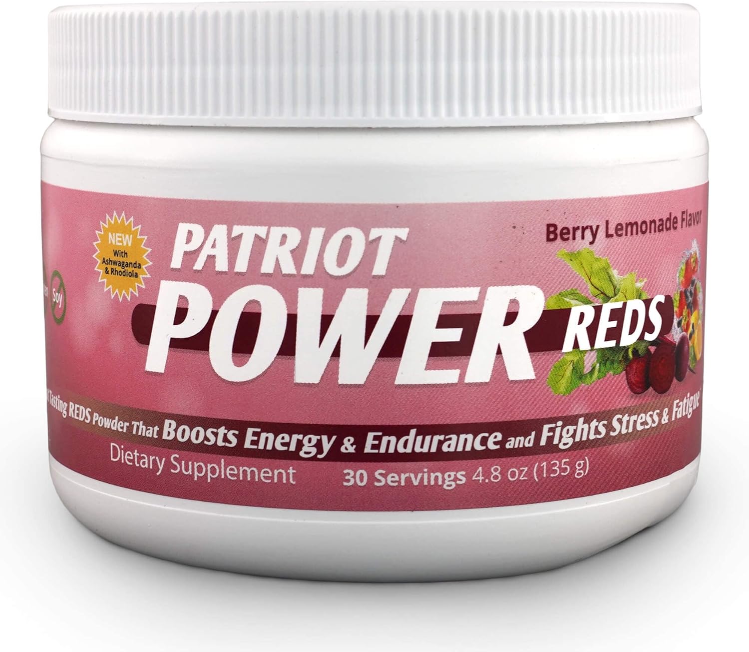 Patriot Power Reds: Antioxidant Probiotics Powder with Over 50 Superfoods, 30 Servings
