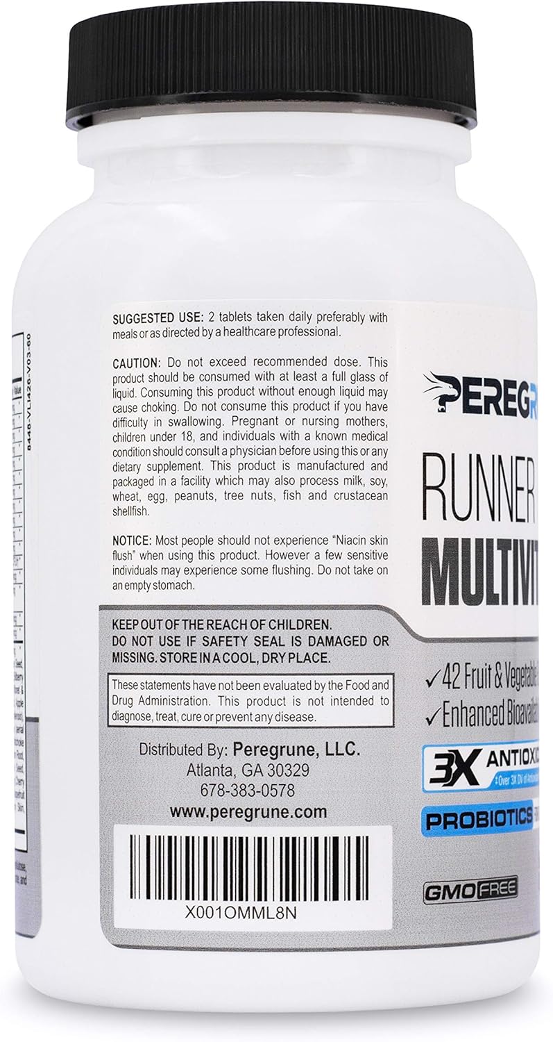 PEREGRUNE Runner Multivitamin, Omega-3 Fish Oil, Joint Supplement Combo Pack (1 Month Supply)