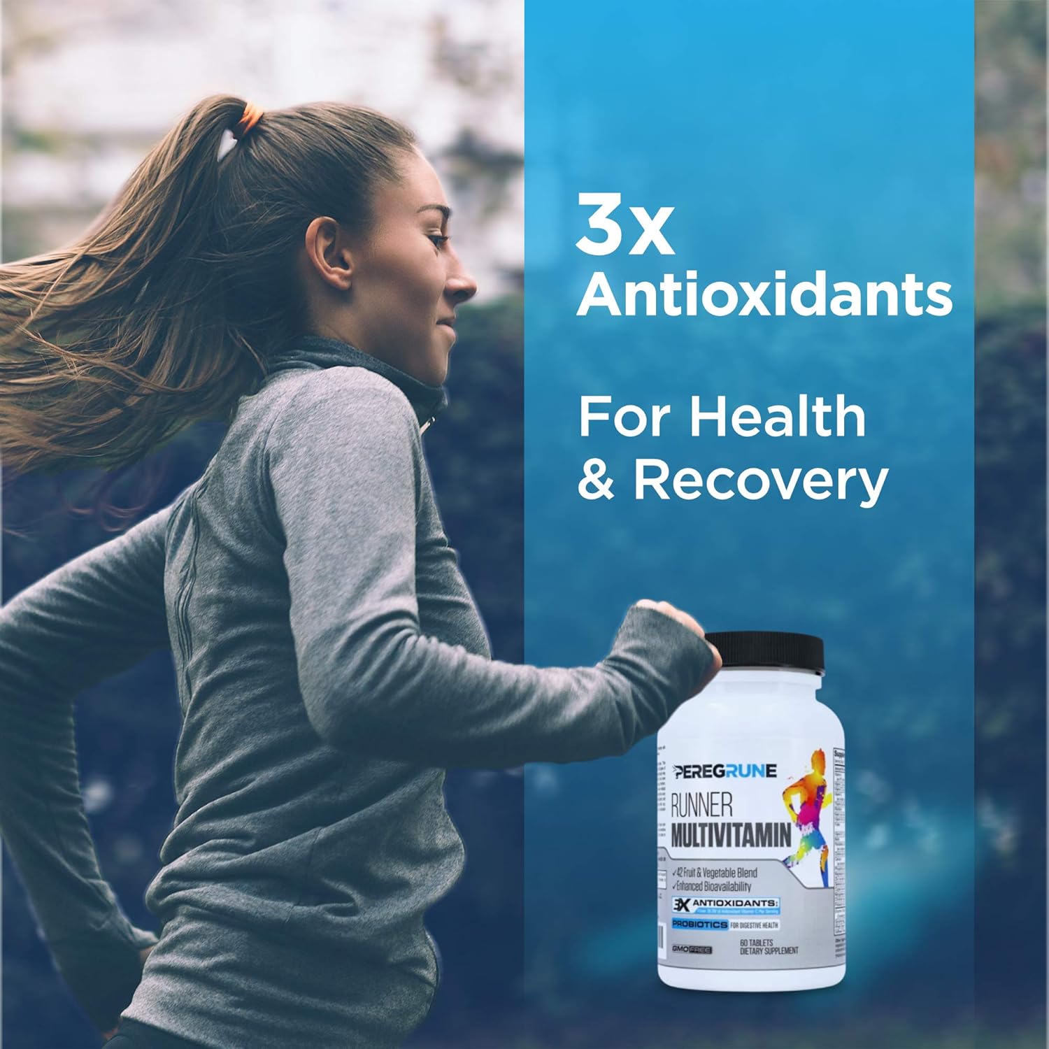 PEREGRUNE Runner Multivitamin, Omega-3 Fish Oil, Joint Supplement Combo Pack (1 Month Supply)