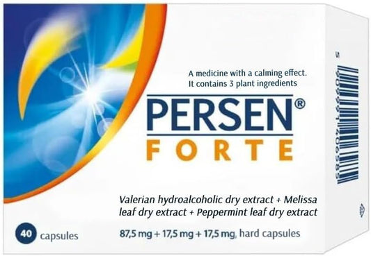 Persen Forte 40 Capsules - Natural Stress Relief Supplement for Calmness