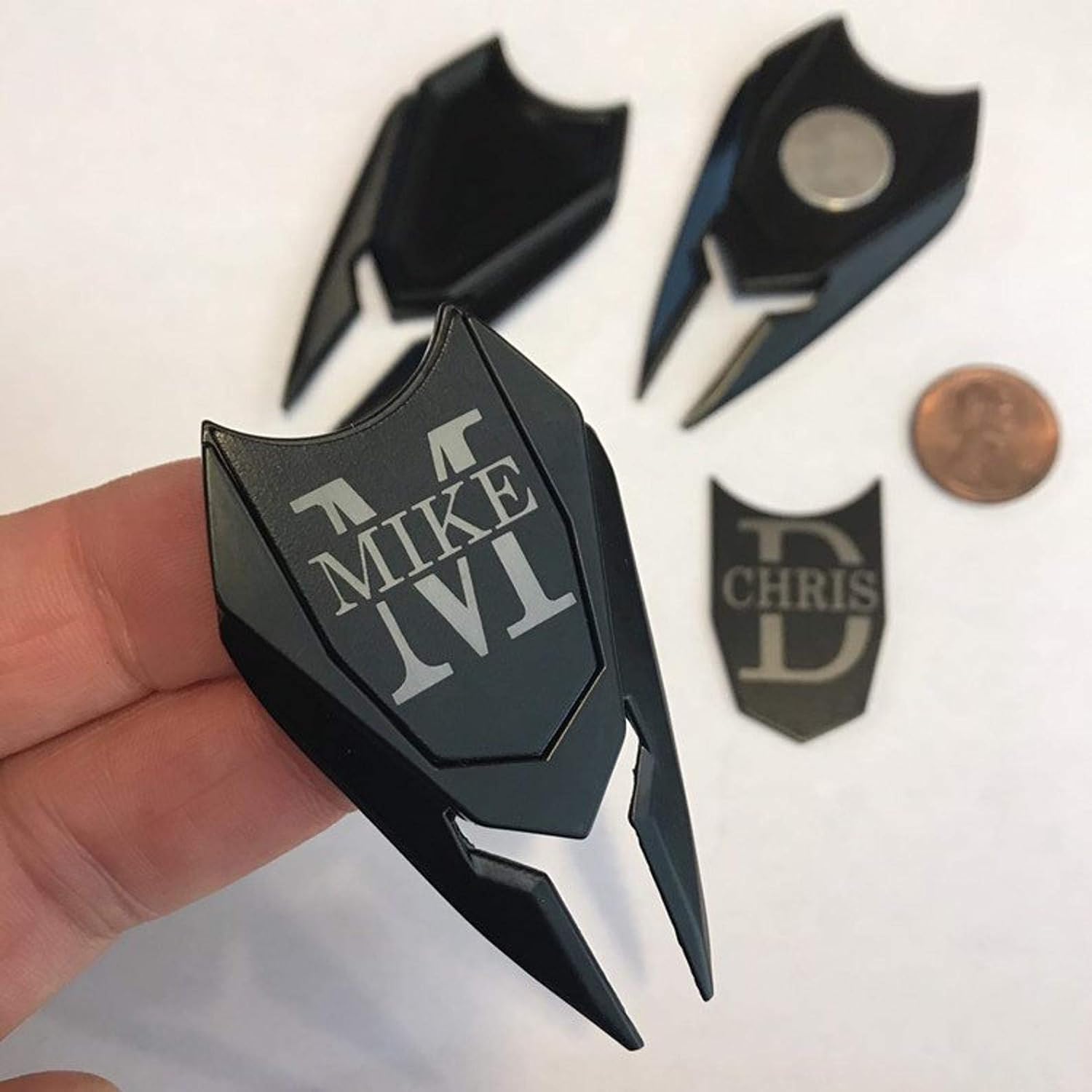 Personalized Engraved Golf Ball Marker and Divot Repair Tool Set - Custom Magnetic Groomsmen Gift for Best Man
