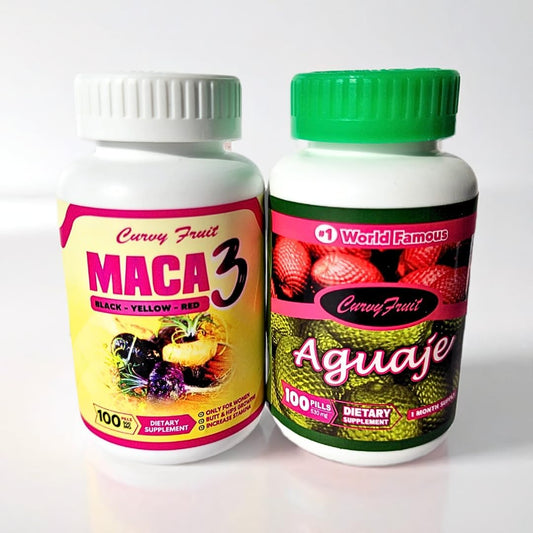 Peruvian Aguaje CurvyFruit & Maca Root Pills for Big Booty, Wider HIPS, Thicker Thighs - 100% Natural (1 Month Supply)