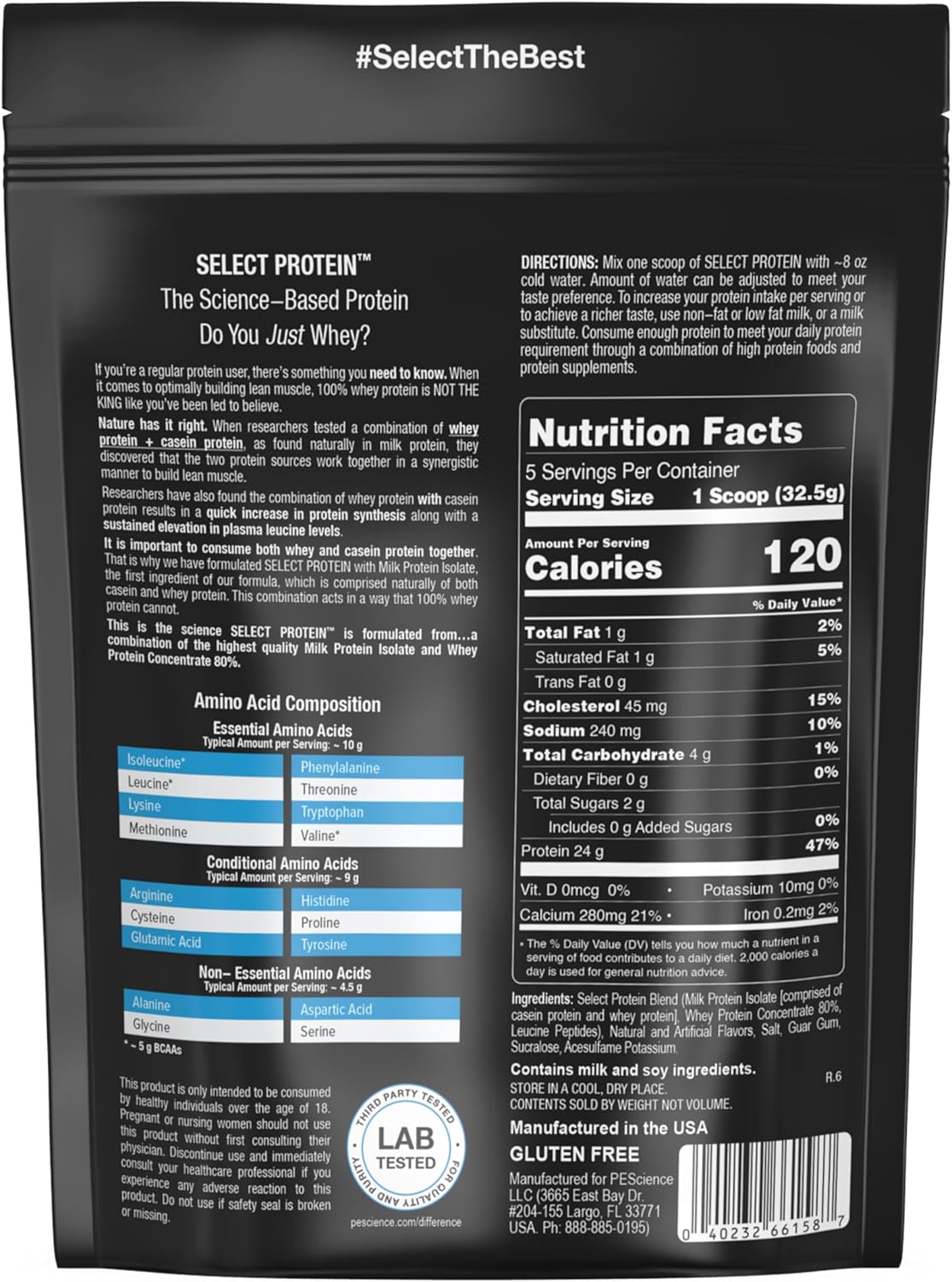 PEScience Select Strawberry Cheesecake Low Carb Protein Powder - 5 Servings, Keto & Gluten Free