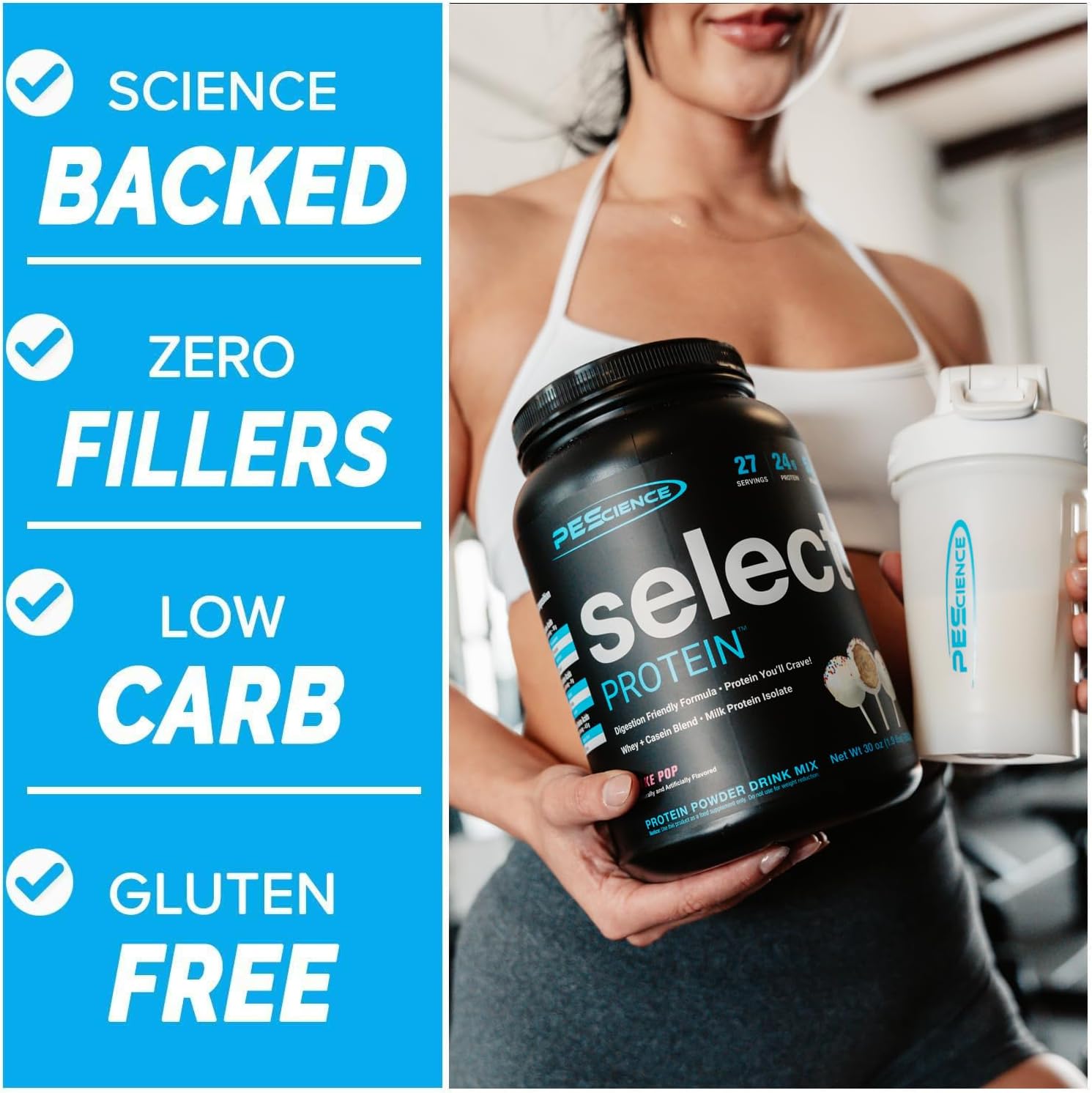 PEScience Select Strawberry Cheesecake Low Carb Protein Powder - 5 Servings, Keto & Gluten Free