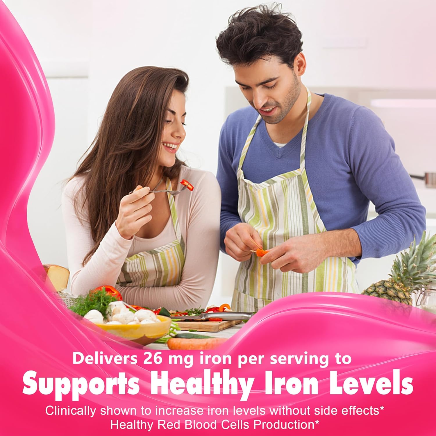 Phosphatidylserine and Iron Gummy Supplement with 100mg and 26mg respectively