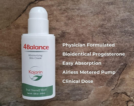 Physician Formulated Kajarin 4 Balance Progesterone Cream for Women - 50 mL Bottle with Bio-Identical Progesterone