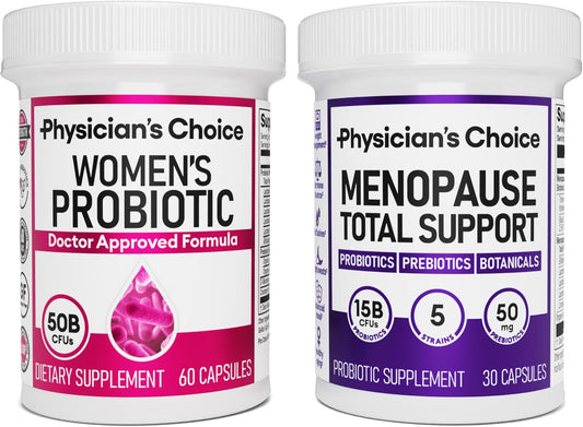 Physician's CHOICE Menopause Support Bundle - Women's Probiotic 60ct + Menopause Probiotic 30ct