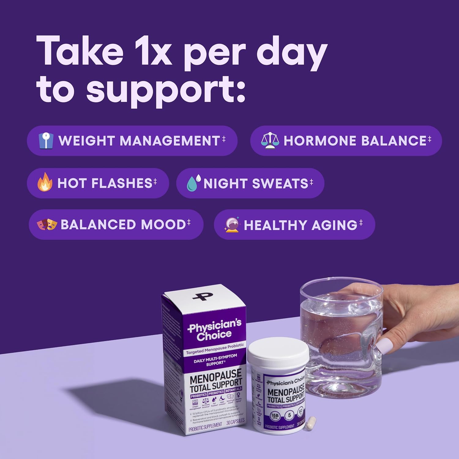 Physician's CHOICE Menopause Support Bundle - Women's Probiotic 60ct + Menopause Probiotic 30ct