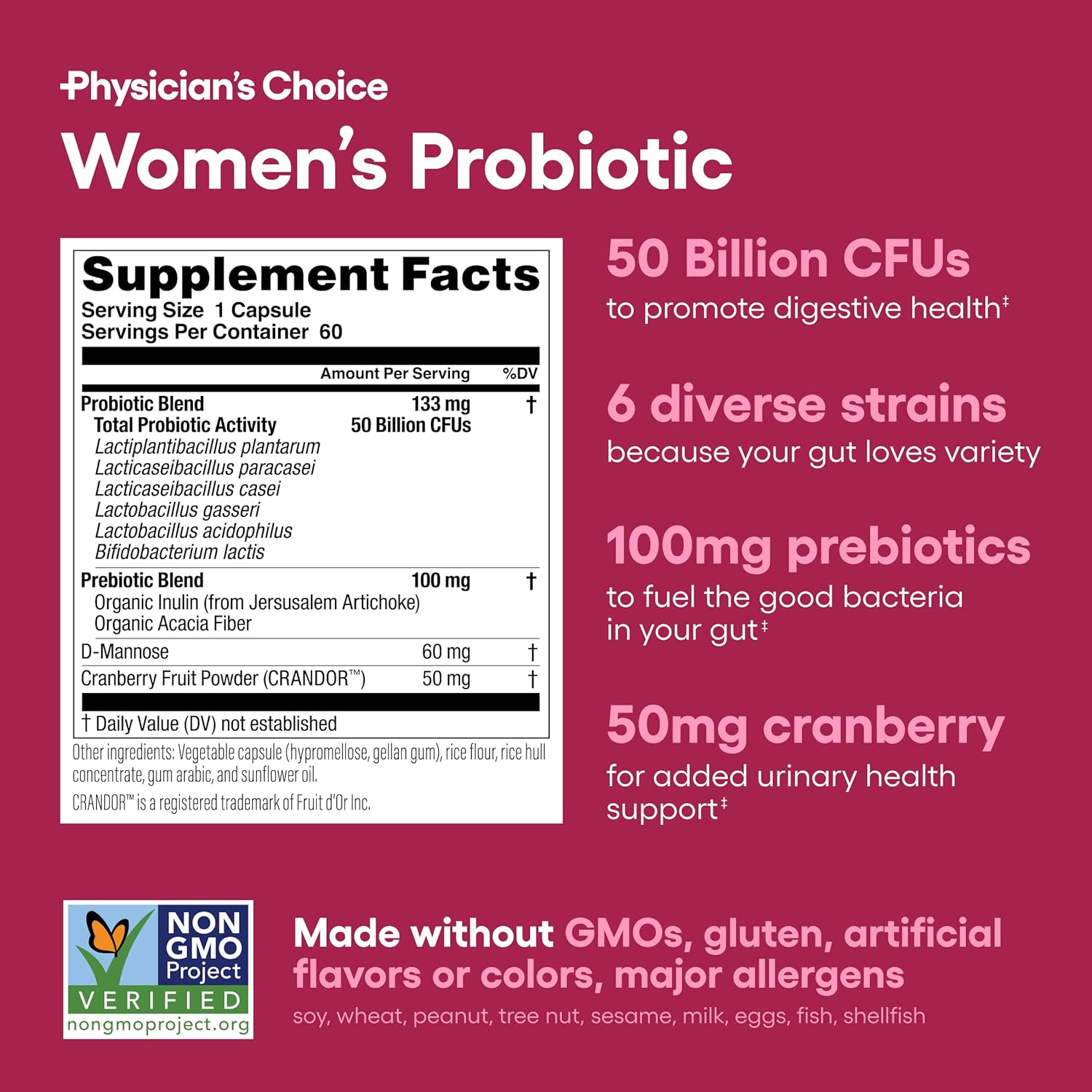 Physician's CHOICE Menopause Support Bundle - Women's Probiotic 60ct + Menopause Probiotic 30ct