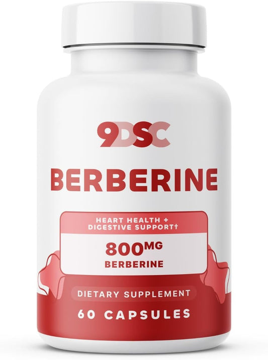 Plant-Based Berberine HCL Capsules 800mg - 60 Count - Boost Immunity and Fight Free Radicals with Berberine Supplement