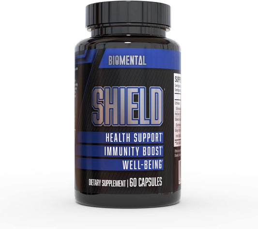 Plant-Based Biomental Immune Support Capsules with Ginseng, Ginger, Echinacea, & Holy Basil for Immunity Boost & Health Support - 60 Capsules