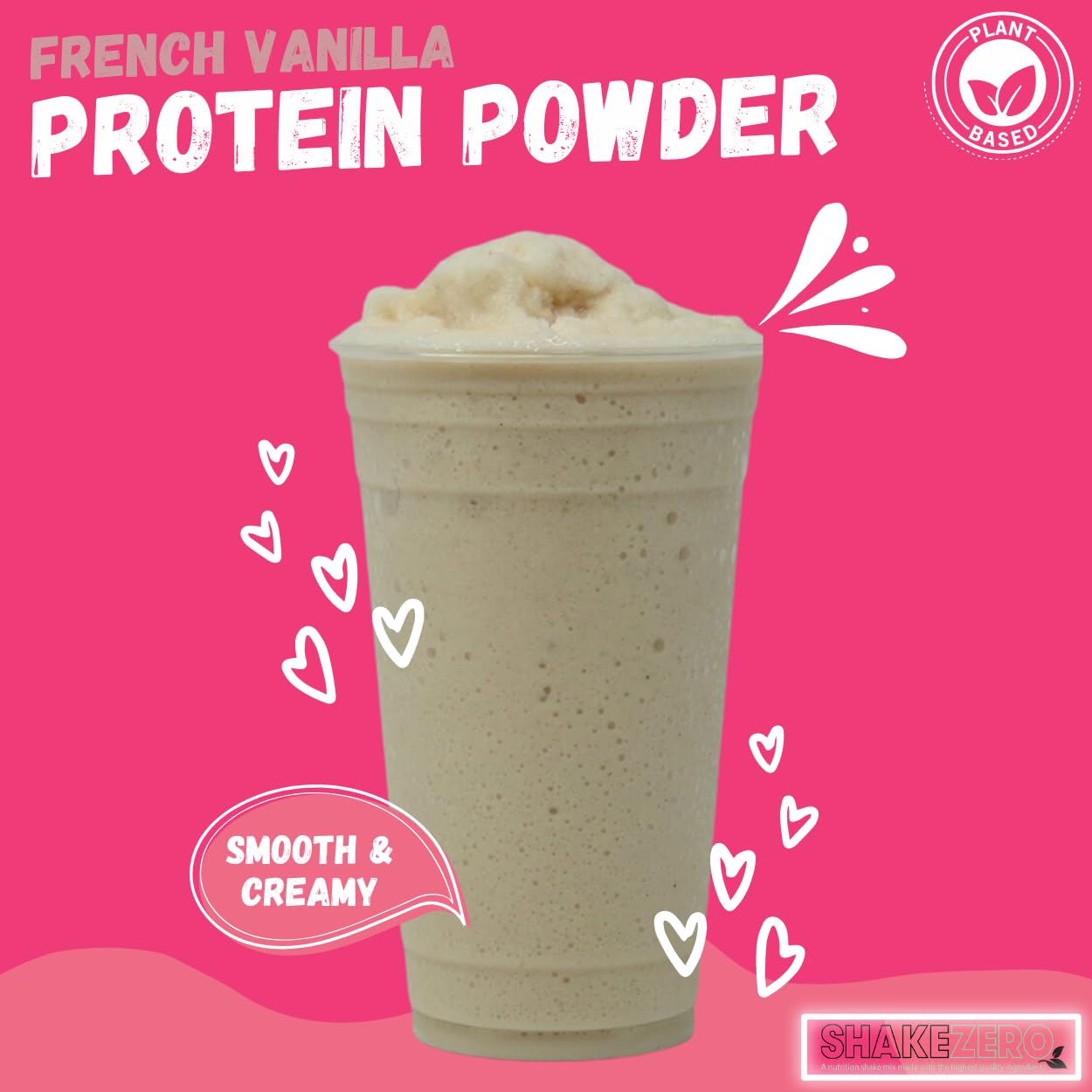 Plant-Based French Vanilla Protein Powder Shake Mix - GramZero Shakezero (1-5lb Pkg)