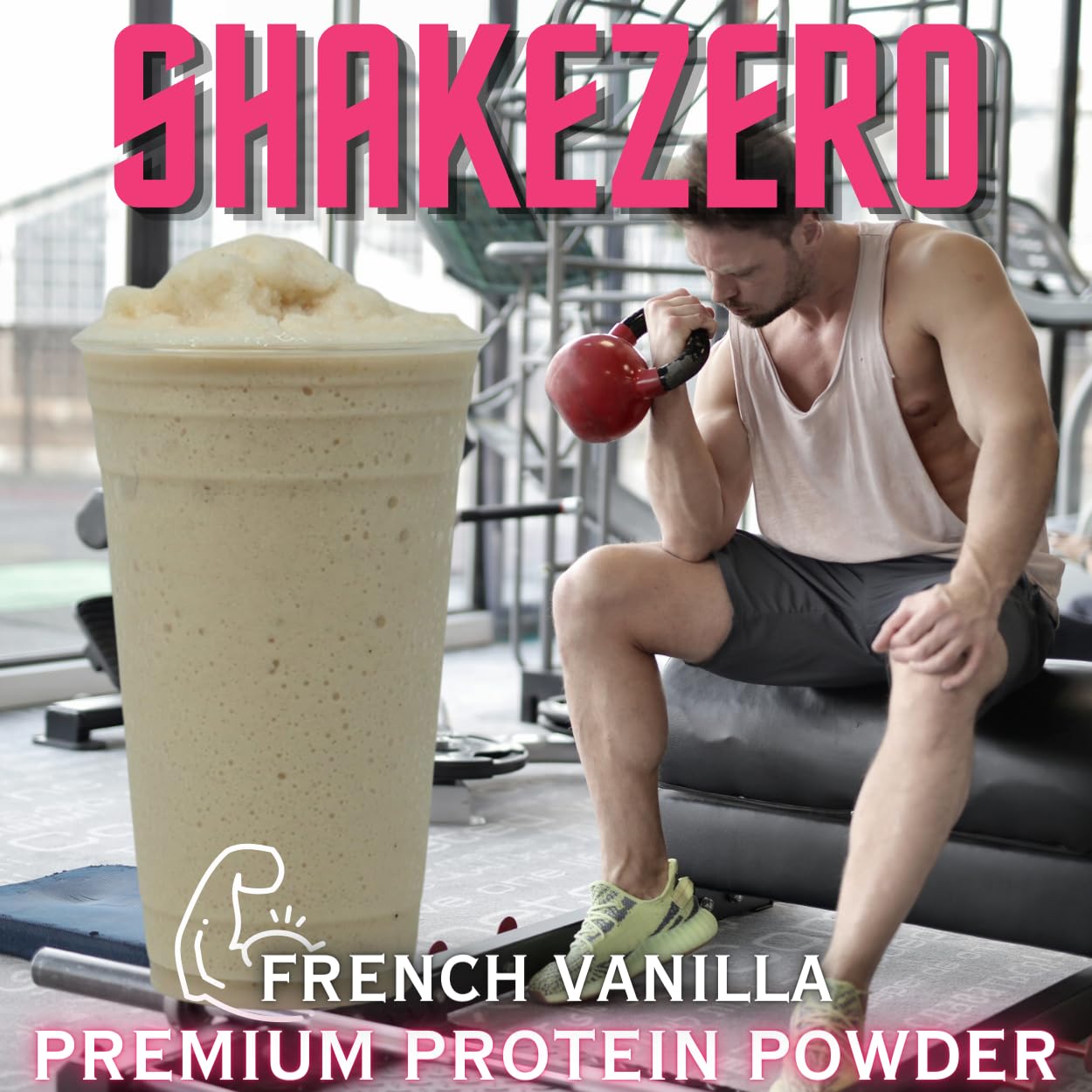 Plant-Based French Vanilla Protein Powder Shake Mix - GramZero Shakezero (1-5lb Pkg)