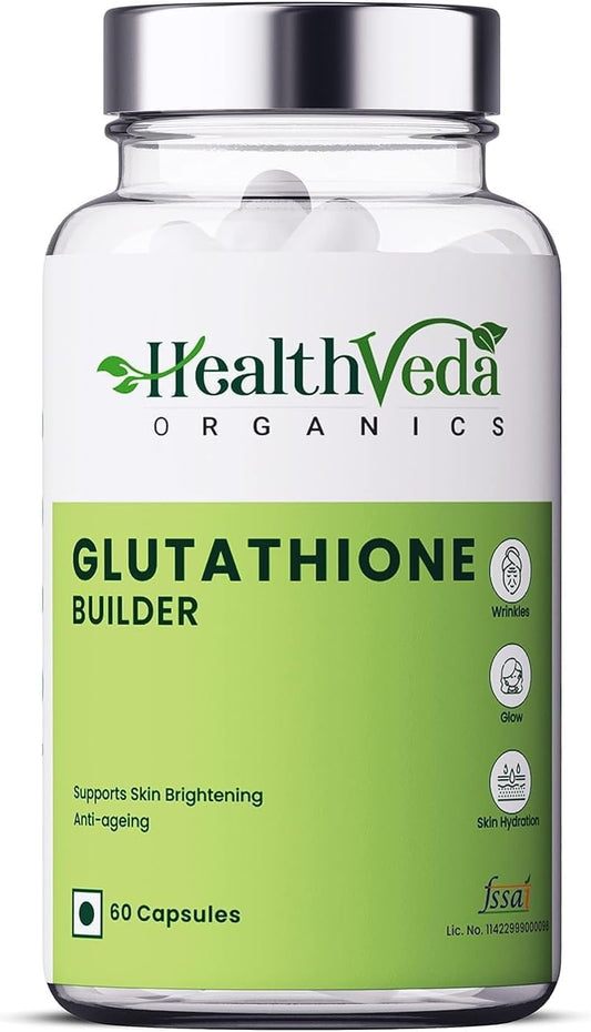 Plant Based Glutathione Builder Supplement | 60 Vegan Capsules | Anti-Ageing & Brightening Skin Support | Unisex Formula