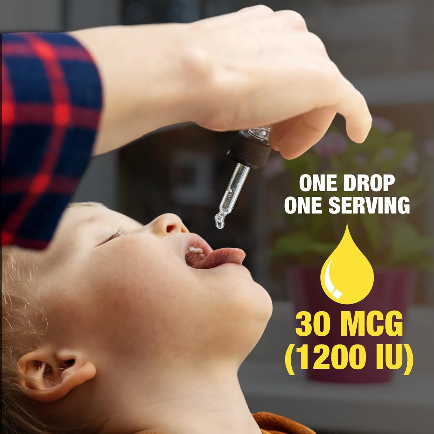 Plant-Based Micellized D3 Liquid for Children, Infants & Adults - 1200 IU - Highly Absorbable - Water Soluble - Bone, Cardiovascular, & Immune Health - 750 Servings