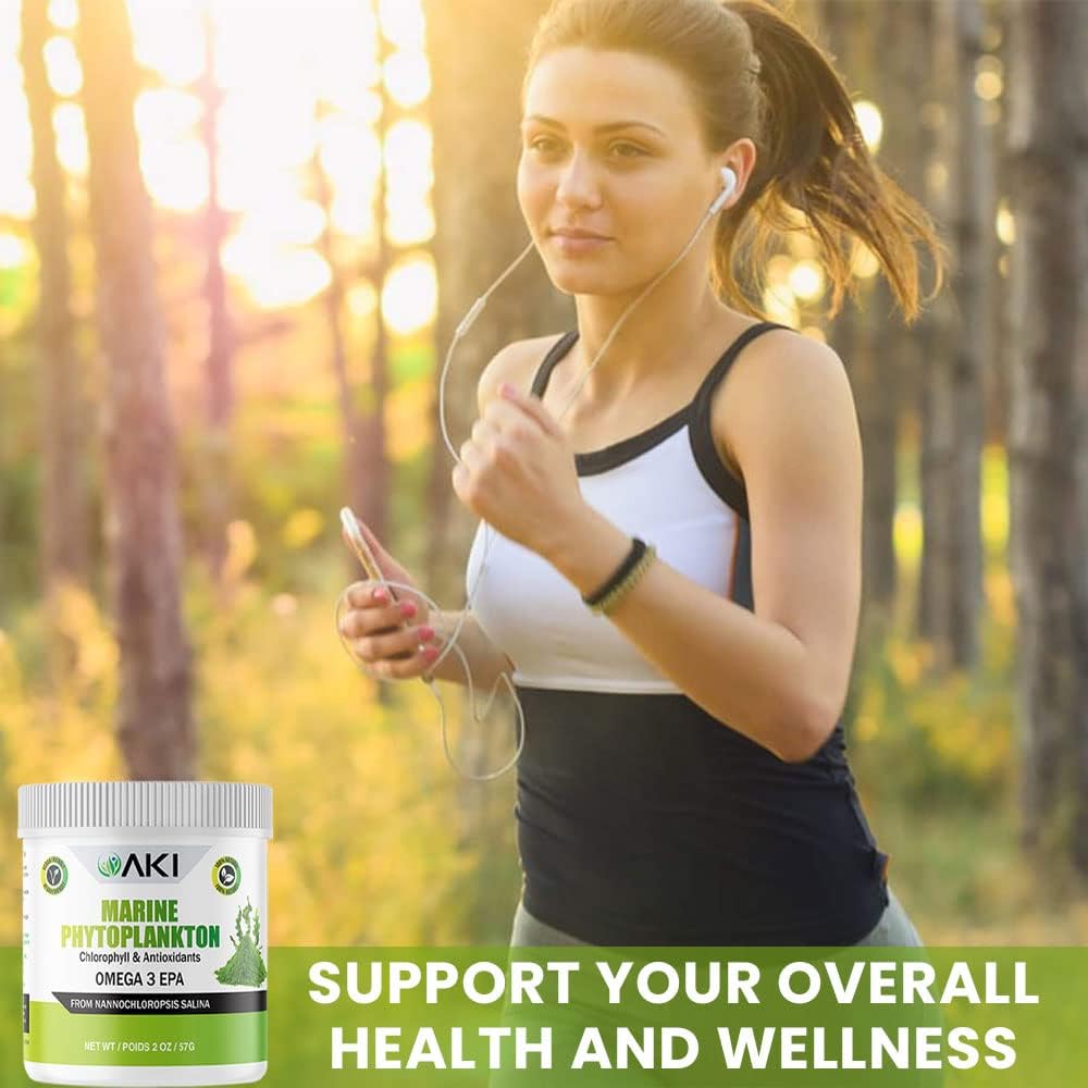 Plant-Based Protein Bundle: AKI Broccoli Sprout Powder (5.29oz) & Marine Phytoplankton Powder (2oz) | Vegan & GMO-Free | Rich in Vitamins