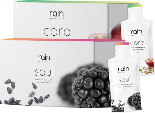 Plant-Based Seed Nutritional Supplement Bundle for Vitality and Health - Rain Core & Soul - Loaded with Nutrients - 1 Box Each