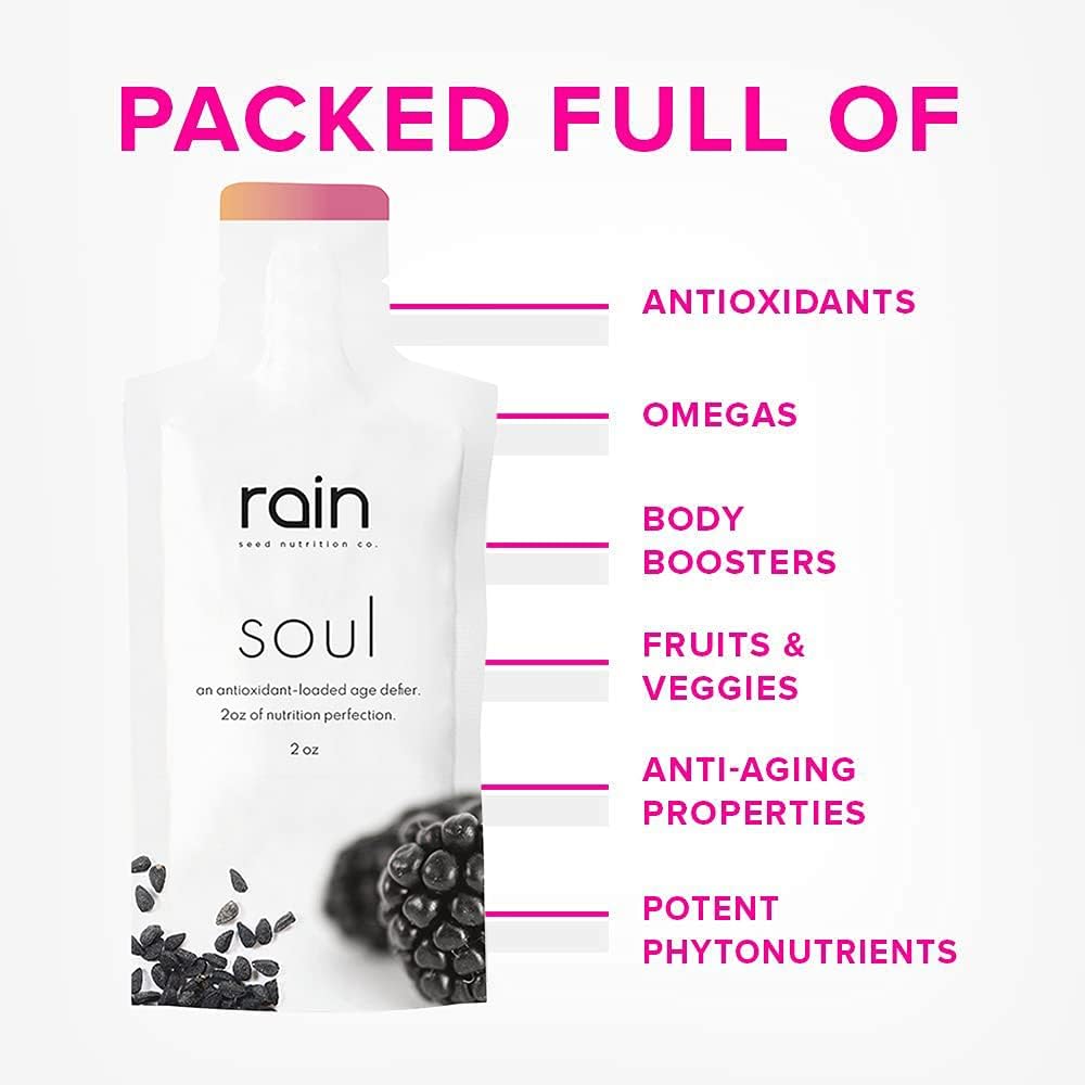 Plant-Based Seed Nutritional Supplement Bundle for Vitality and Health - Rain Core & Soul - Loaded with Nutrients - 1 Box Each