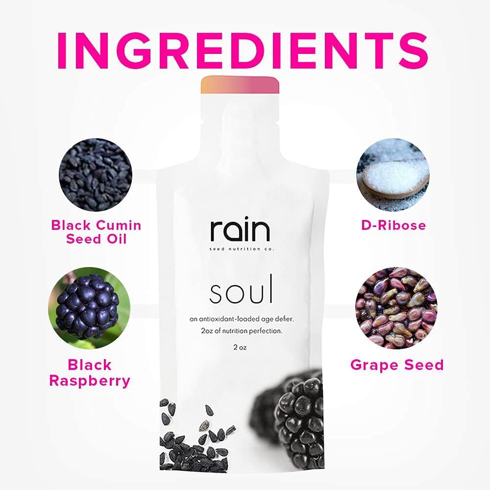Plant-Based Seed Nutritional Supplement Bundle for Vitality and Health - Rain Core & Soul - Loaded with Nutrients - 1 Box Each