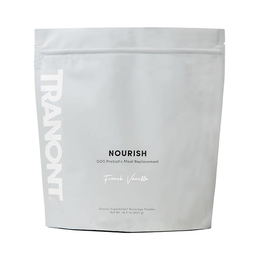 Plant-Based Superfood Protein Powder Mix for Healthy Skin, Digestion, Energy | Tranont Nourish French Vanilla 14.3oz Meal Replacement Shake with Vitamins & Prebiotics