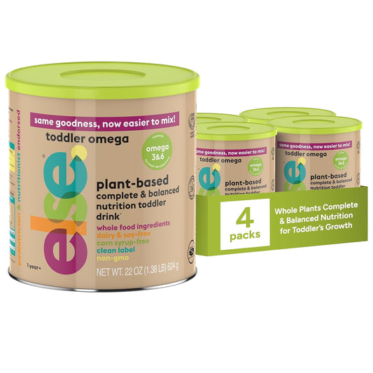Plant-Based Toddler Formula for Ages 12-36 Months - Dairy-Free & Lactose-Free with Omega 3 & 6 - Soy Formula Alternative - 22 oz, 4 Pack