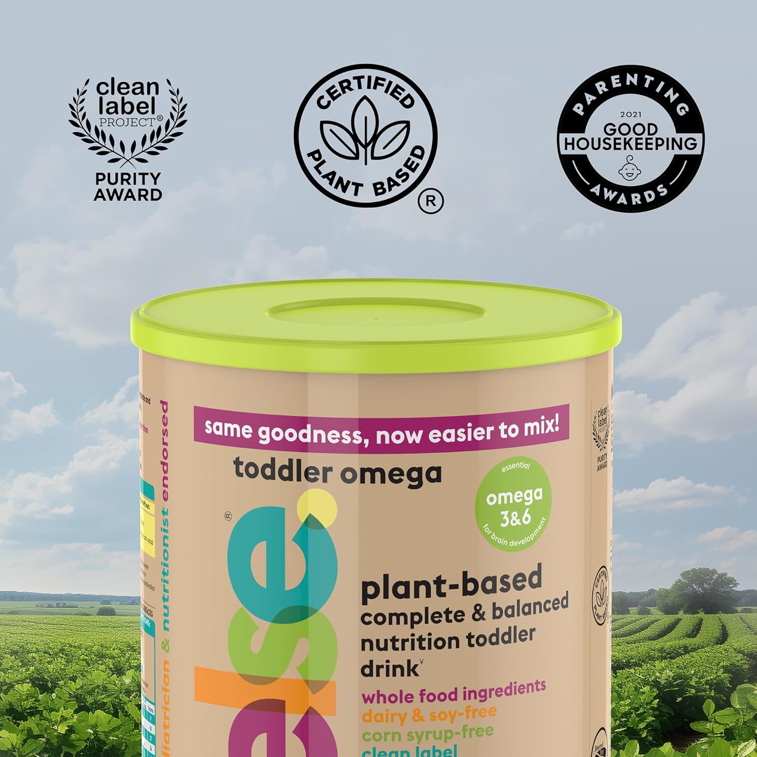 Plant-Based Toddler Formula for Ages 12-36 Months - Dairy-Free & Lactose-Free with Omega 3 & 6 - Soy Formula Alternative - 22 oz, 4 Pack