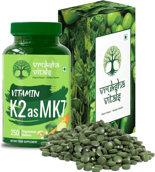 Plant Based Vegan Vitamin K2 as MK7 55mcg Supplement - 250 Tablets