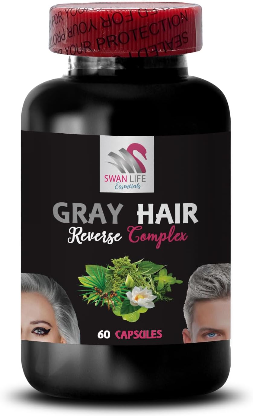 Plant Sterol Complex for Gray Hair Reverse and Color Refresh - Hair Brilliance, Natural Shade, and Vitality - Pigment Renewer and Revitalization - 60 Capsules