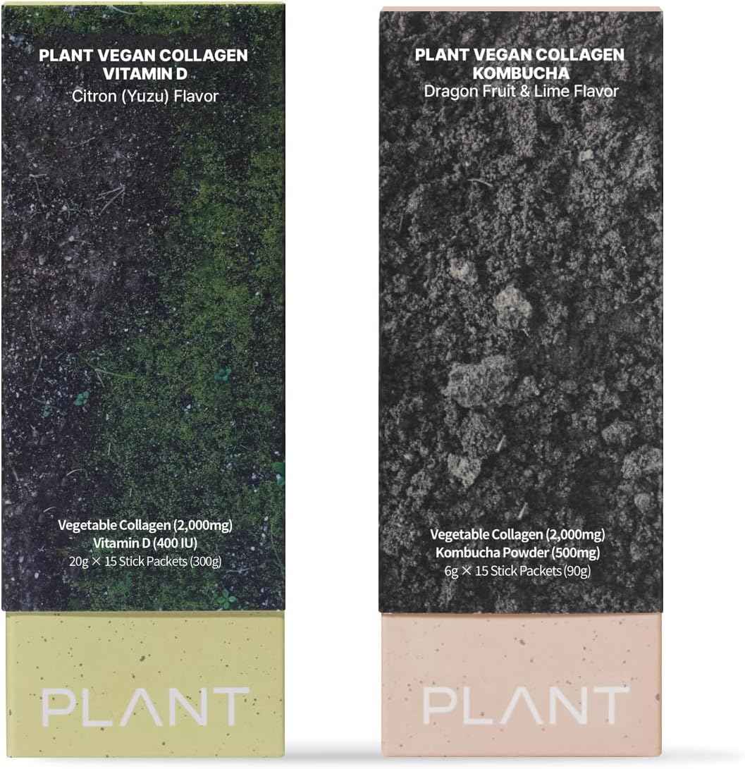 PLANT Vegan Collagen Kombucha + Collagen Jelly Vitamin D Probiotics