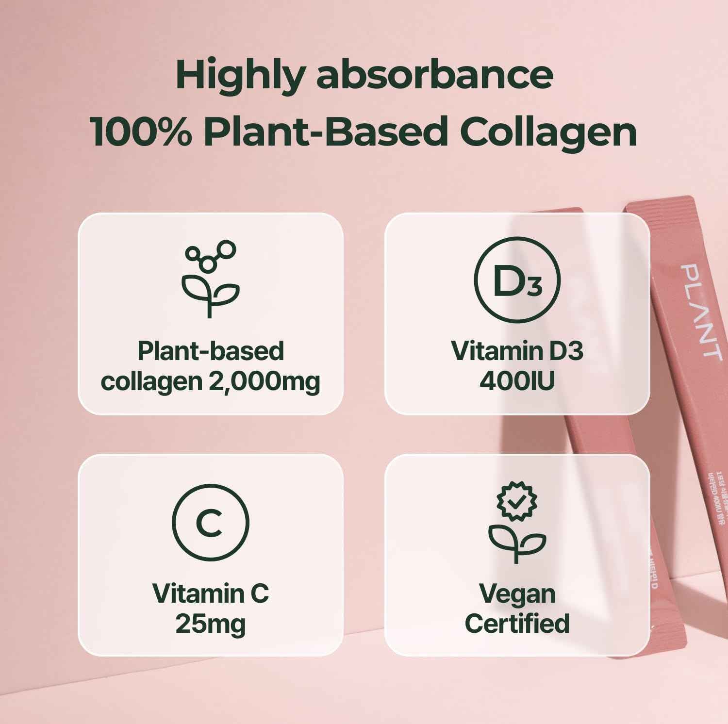PLANT Vegan Collagen Kombucha + Collagen Jelly Vitamin D Probiotics