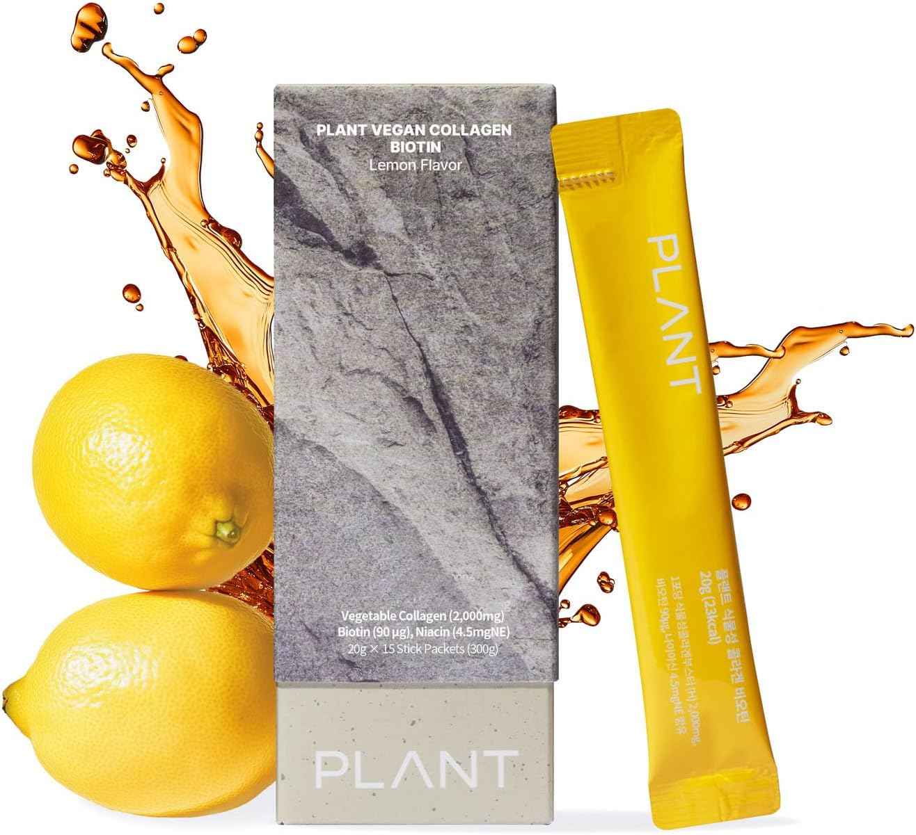 PLANT Vegan Lemon Collagen Biotin & Yuzu Collagen Jelly Vitamin D Probiotics